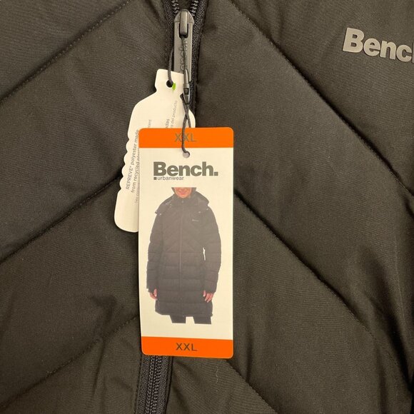 Bench Women's XXL Black Quilted Hooded Puffer Coat Jck0248 - Picture 11 of 15